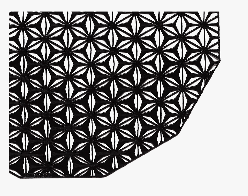 Kaleidoscope Placemat In Black - Pressed Vinyl Kaleidoscope Round Placemat Black, HD Png Download