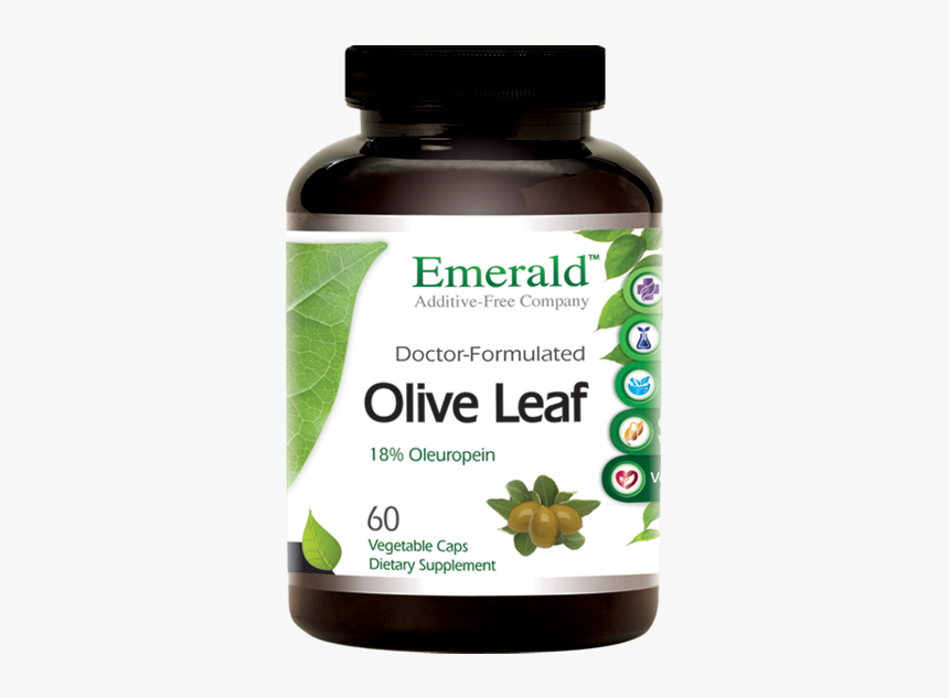 Emerald Olive Leaf Bottle - Emerald L Glutathione, HD Png Download