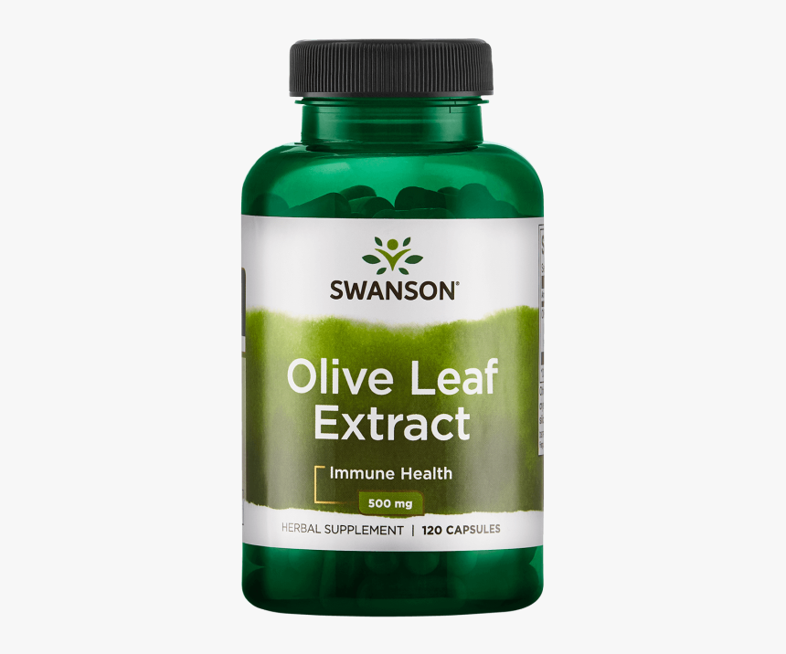 Swanson Olive Leaf Extract Capsules 500 Mg 120 Ct - Swanson Red Clover Blossom 430 Mg, HD Png Download