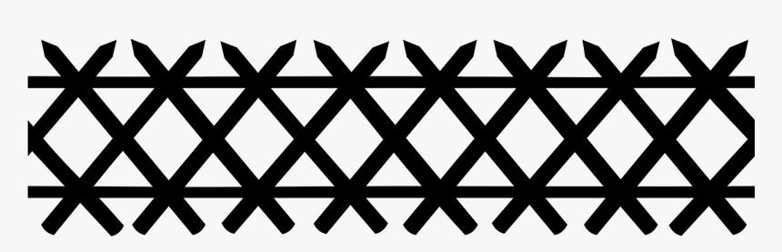 Fence Railings Border Silhouette Png Image - Silhouette Fence Png, Transparent Png