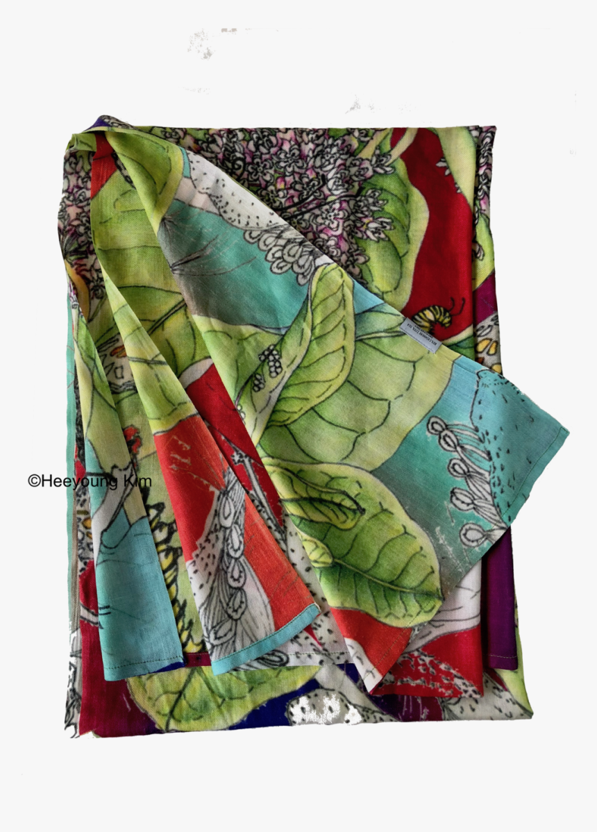 Scarf 1- Monarch And Milkweed 2 - Patchwork, HD Png Download