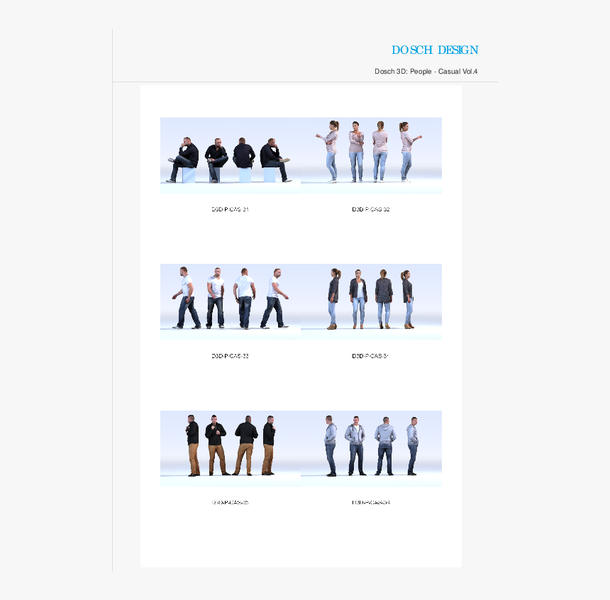 Dosch 3d People Casual Vol 4 Download, HD Png Download