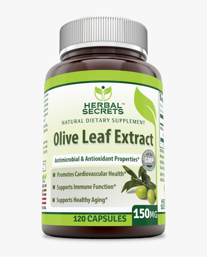 Herbal Secrets Olive Leaf Extract 150 Mg 120 Capsules - Boswellia Serrata Supplement, HD Png Download