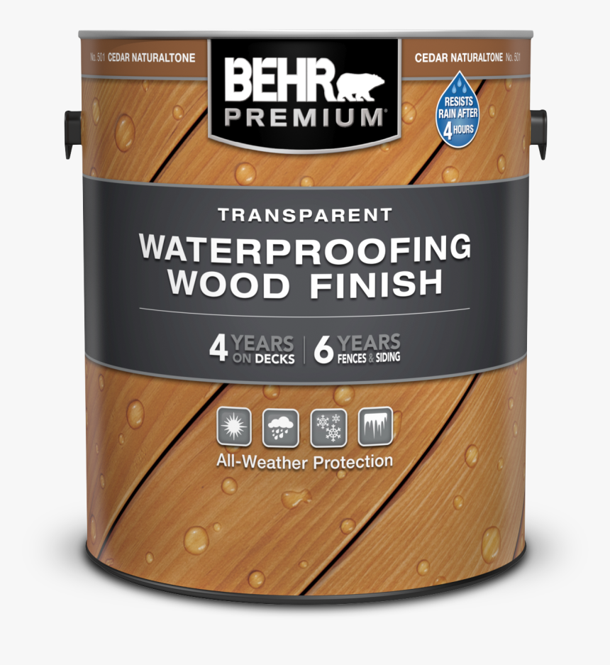 Behr Transparent Waterproofing Wood Finish Natural, HD Png Download