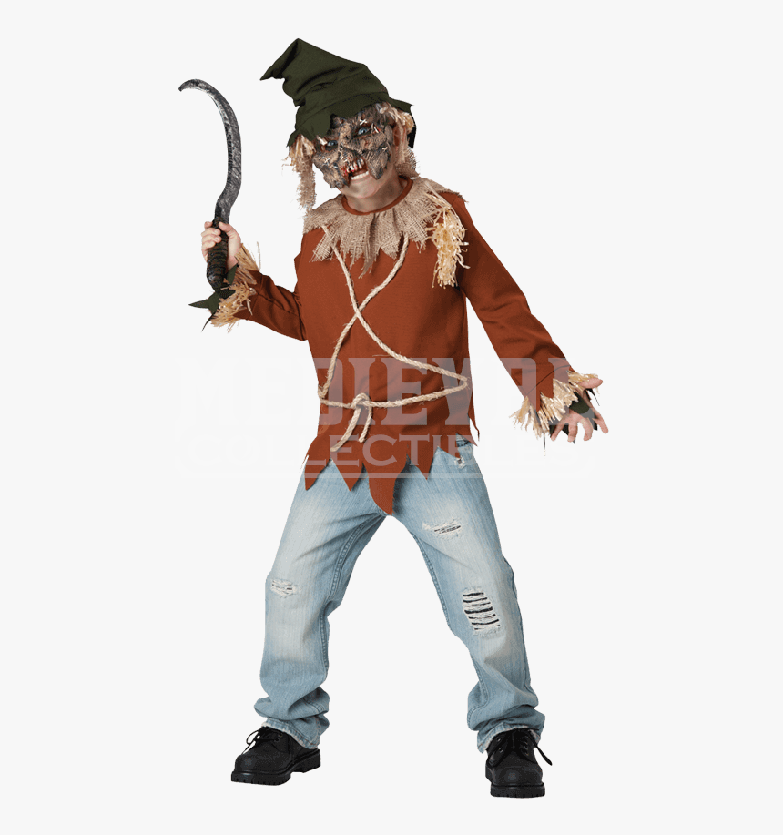 Boys Scarecrow Costume - Creepy Scarecrow Costume Boy, HD Png Download