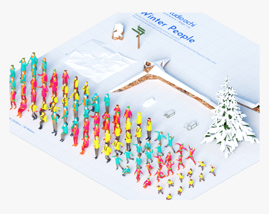 Winter People Cold Christmas Forest Winter Snow People - Hinamatsuri, HD Png Download