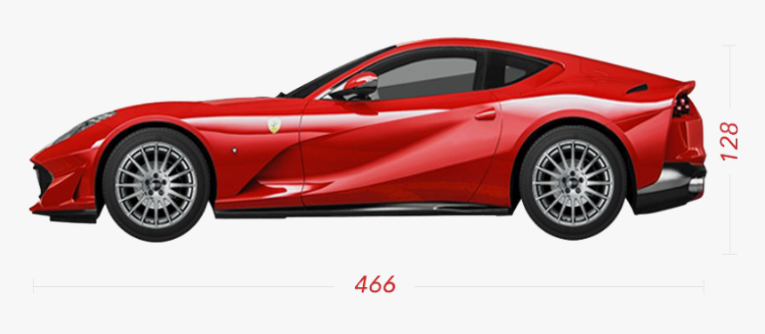 Red Ferrari Png 812 Superfast Png Image - Supercar, Transparent Png