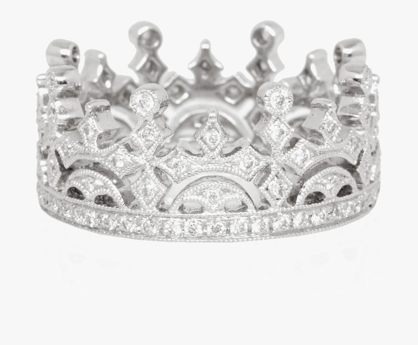 Diamond Crown Png Image With Transparent Background - Women's White Gold Diamond Crown Ring, Png Download