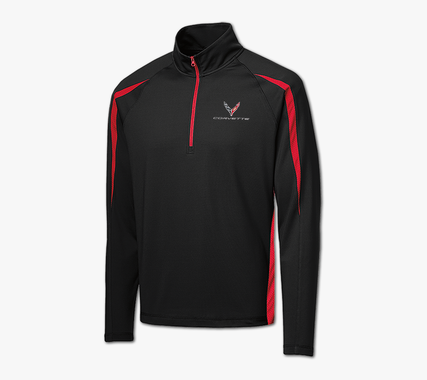 C8 Corvette, Black/red Corvette Next Gen Stretch 1/2-zip - Polar Fleece, HD Png Download