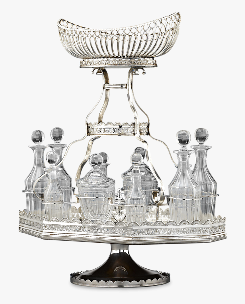 Silver Plate Epergne And Cruet Service - Tiara, HD Png Download