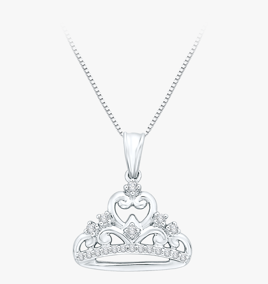 Tiara Pendant In 10k White Gold With - Locket, HD Png Download