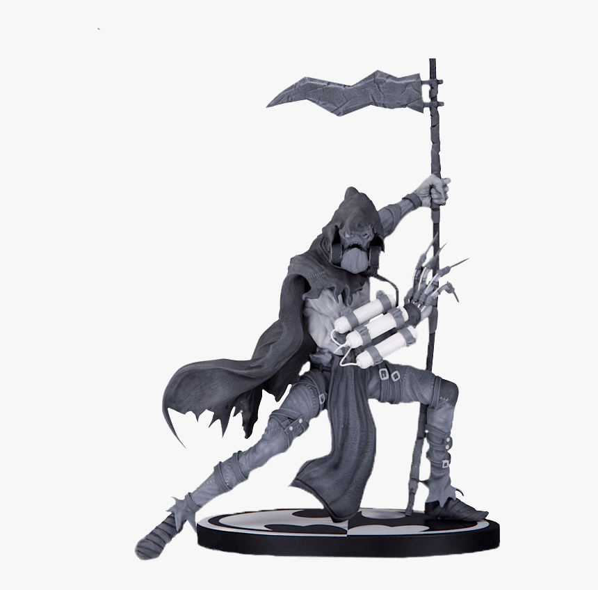 Batman Black & White Statue Scarecrow By Danda - Batman Black And White Scarecrow Statue, HD Png Download