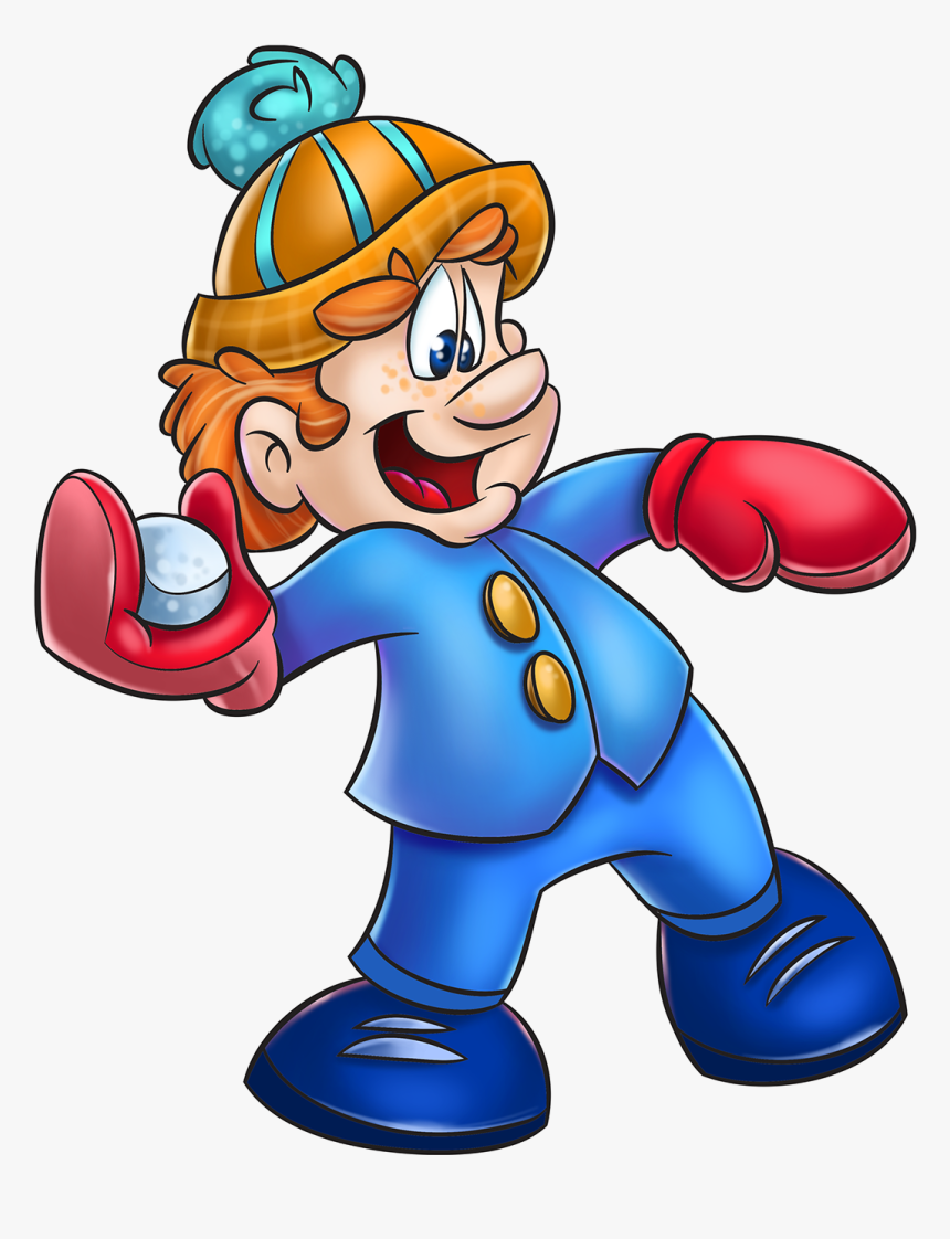 Boy Throwing A Snowball, HD Png Download