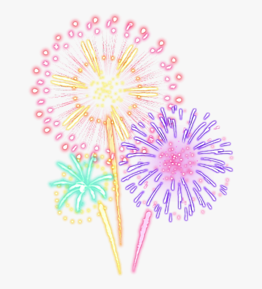 #fireworks #cute #starlight #neon #colorful #blingbling, HD Png Download