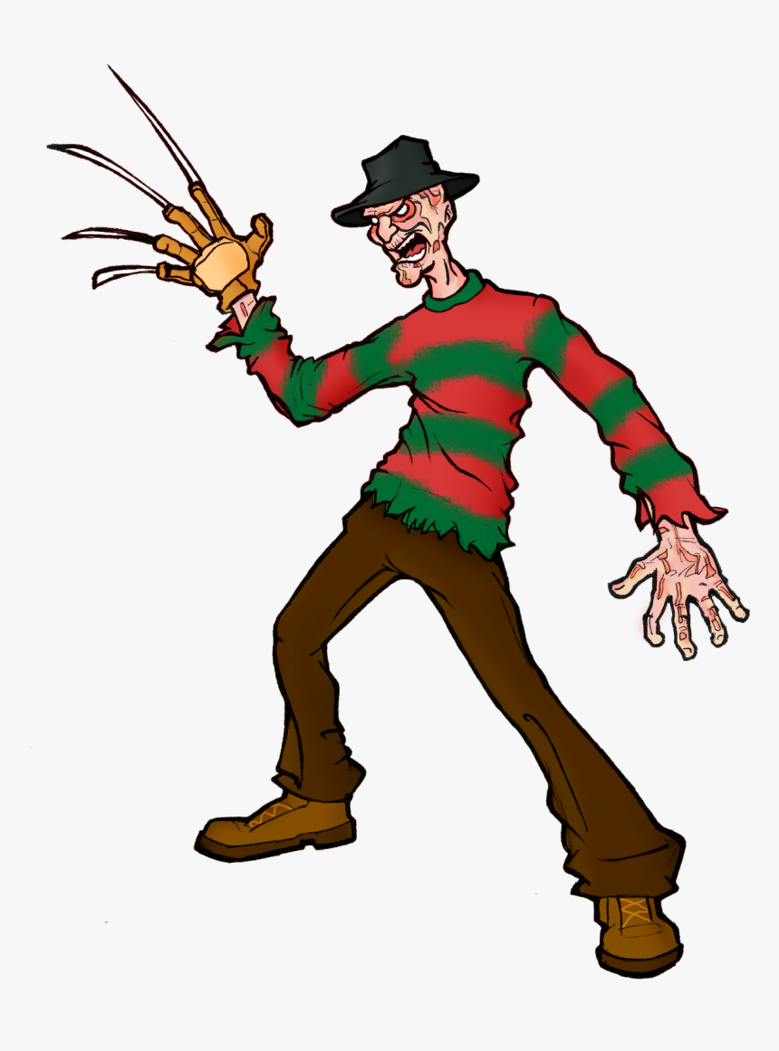 Freddy Krueger Cartoon Drawing, HD Png Download