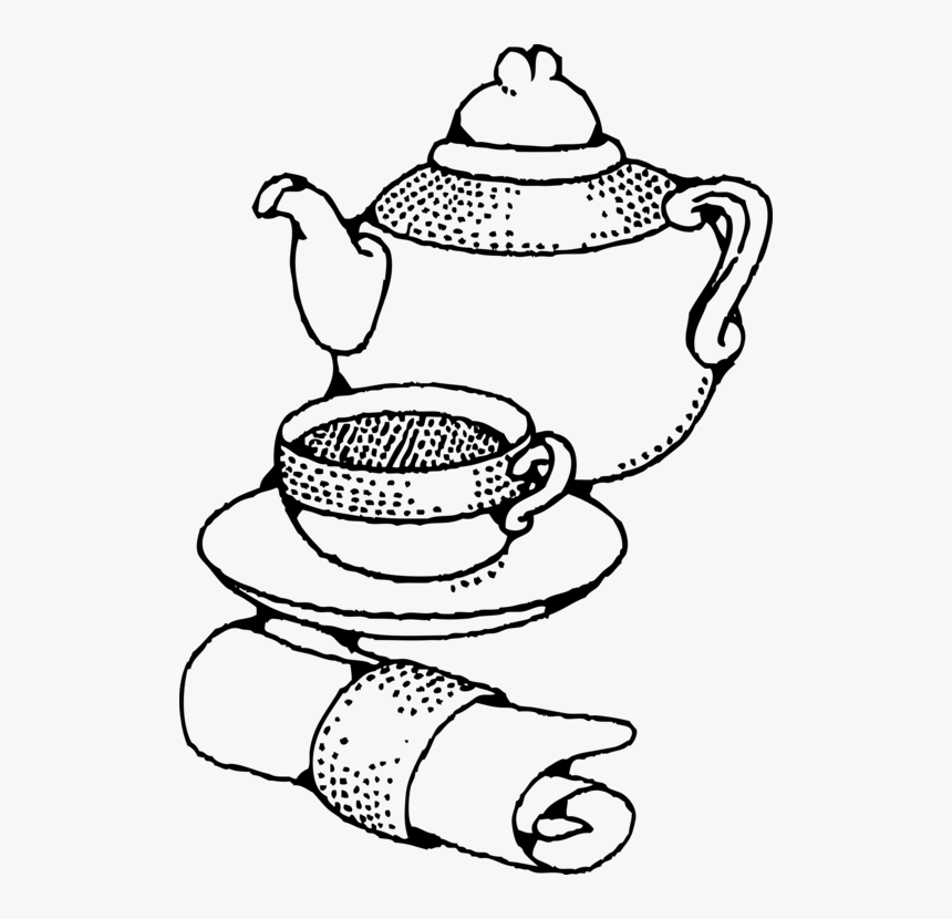 Line Art,head,serveware - Tea Cup Clip Art, HD Png Download