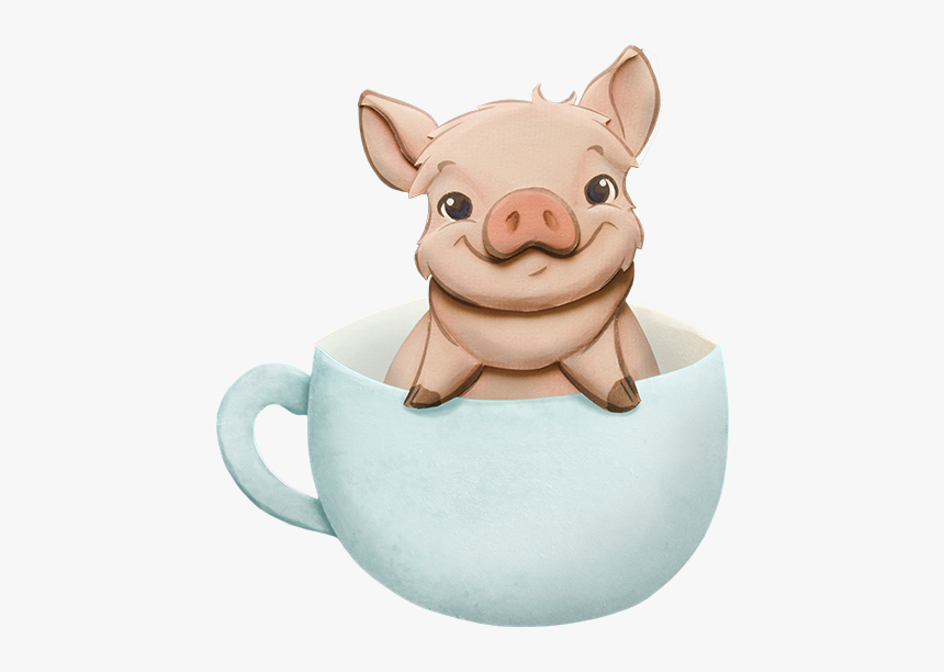 Teacup Pig Cartoon, HD Png Download