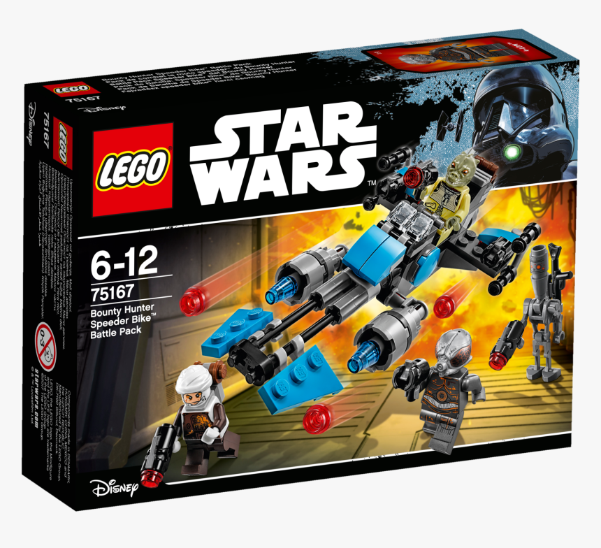 Transparent Star Wars Png Images - Lego Bounty Hunter Speeder Bike Battle Pack, Png Download