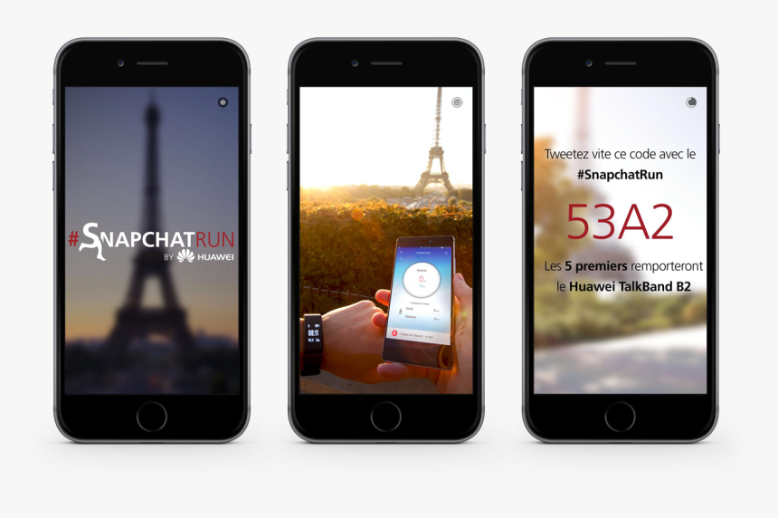 Wersm Huawei Snapchat Run France - Smartphone, HD Png Download