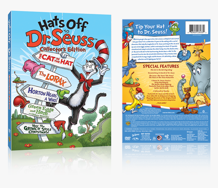 Grinch The Cat In The Hat, HD Png Download