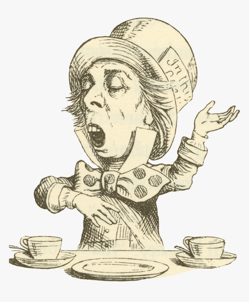 Alice Module2 Aaiw1984tenniel - Madhatter Black And White, HD Png Download