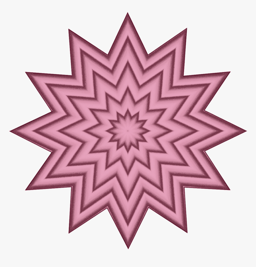 Yellow And Orange Star Swirl, Purple Star Pattern - Trippy Optical Illusions, HD Png Download