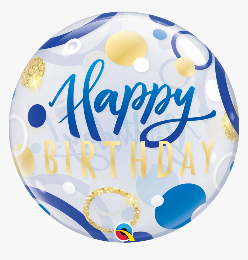 Pink And Gold Qualatex Bubble Balloon, HD Png Download