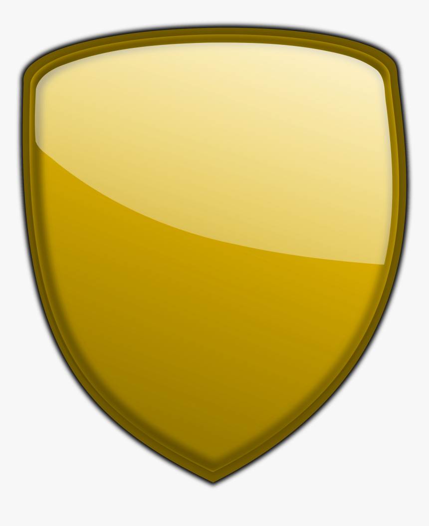 Gold Bubbles Clipart - Gold Shield Transparent Background, HD Png Download