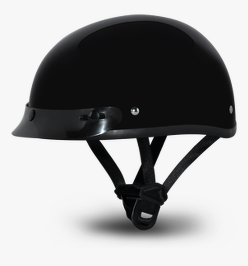 Daytona Skull Cap Jr Half Helmet Hi Gloss Black - Motorcycle Helmet, HD Png Download