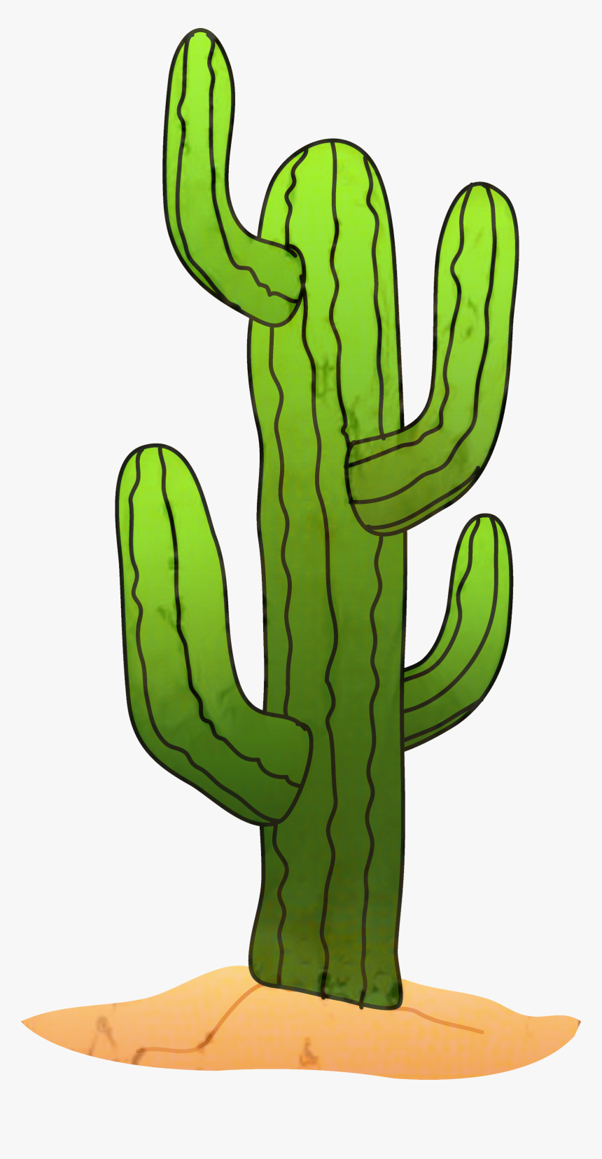 Cactus Clip Art Saguaro Portable Network Graphics Image - Transparent Background Cactus Clipart Transparent, HD Png Download