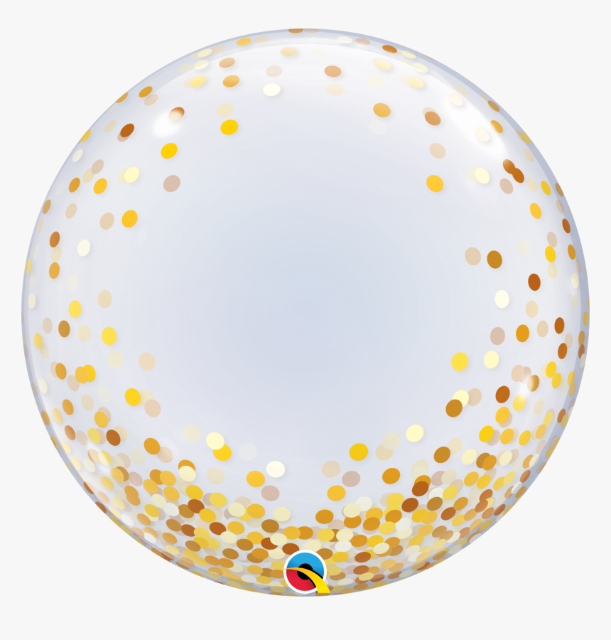 Confetti Deco Bubble Gold, HD Png Download