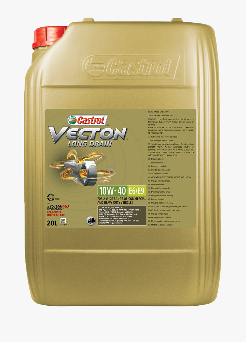 Vecton Long Drain 10w-40 E6/e9 - Vecton Long Drain 10w40 E6 E9, HD Png Download