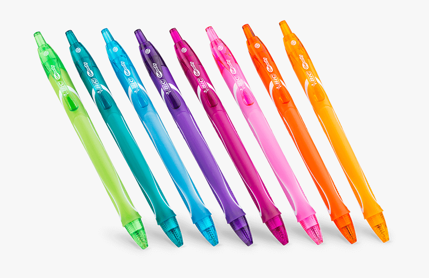 Eight Gelocity Pens Of Different Colors In A Row - Gelocity Quick Dry 0.7 Colors, HD Png Download