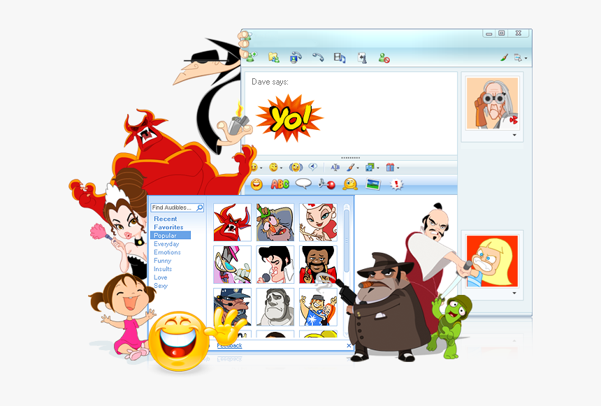 Hiyo - Animations For Messenger, HD Png Download