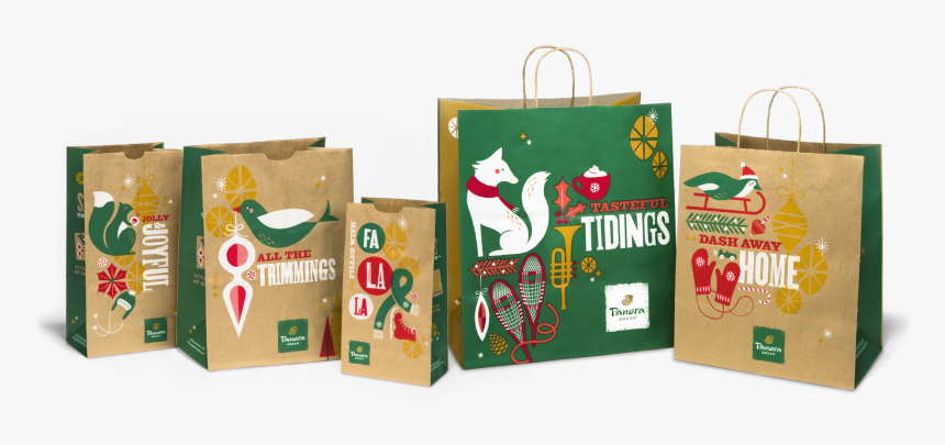 Panera Tasteful Tidings Bags - Panera Bag With Handles, HD Png Download