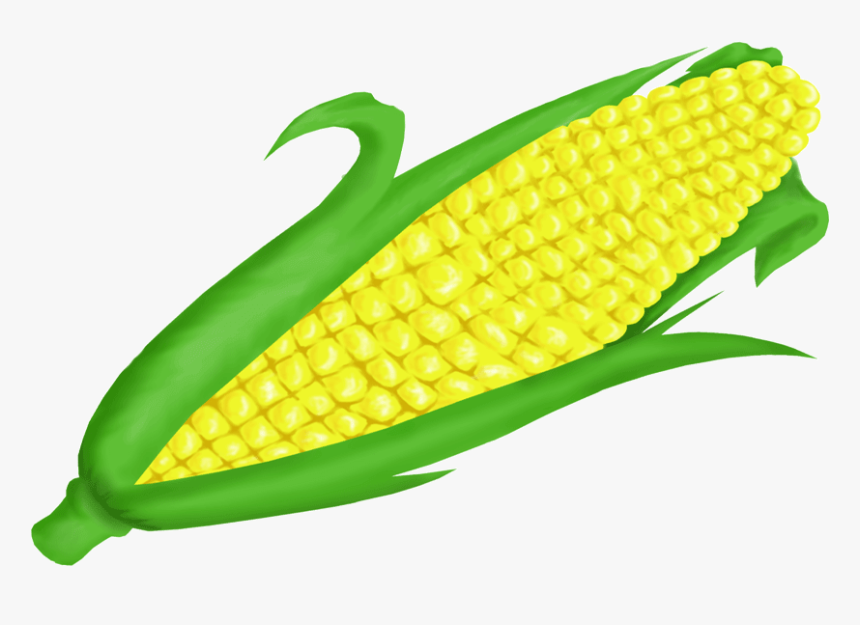 Corn On The Cob Vegetarian Cuisine Clip Art Maize Openclipart - Corn Clipart, HD Png Download