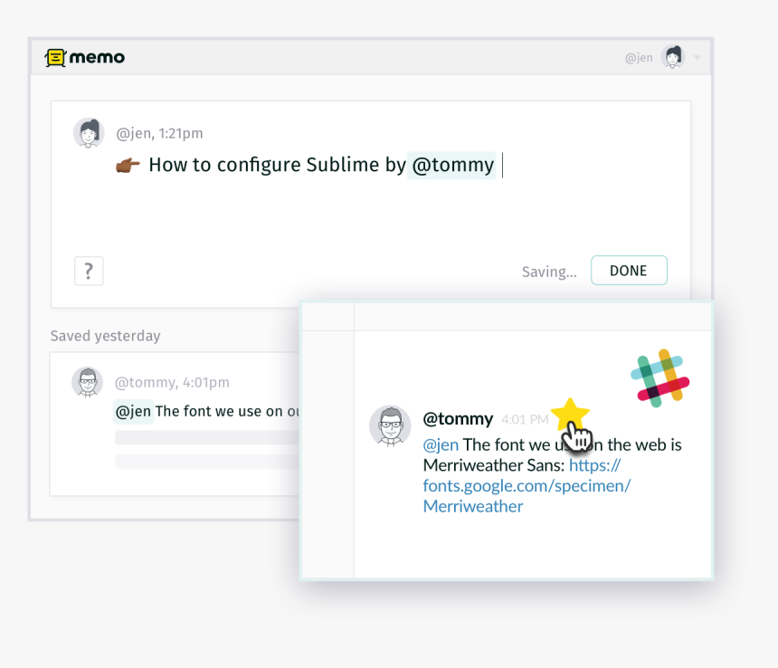 Slack Memo, HD Png Download