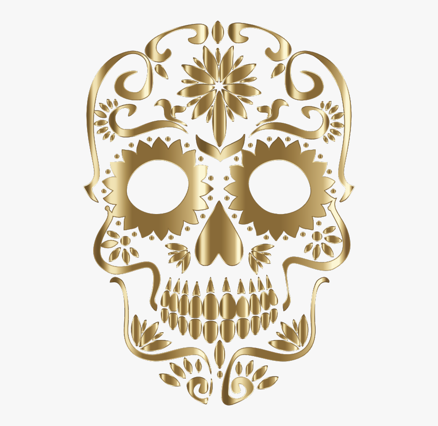Calavera Skull Art Day Of The Dead Clip Art - Sugar Skull Clipart Transparent Background, HD Png Download