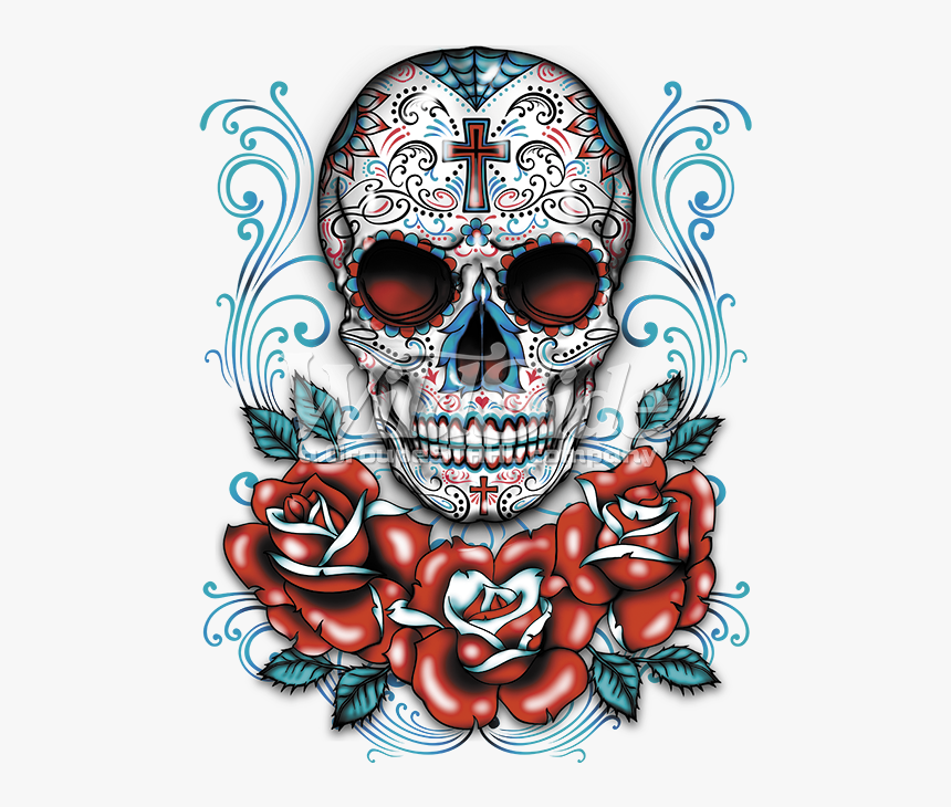 Skull Calavera Dead Sugar T-shirt Skulls Of Clipart - Day Of The Dead Free, HD Png Download