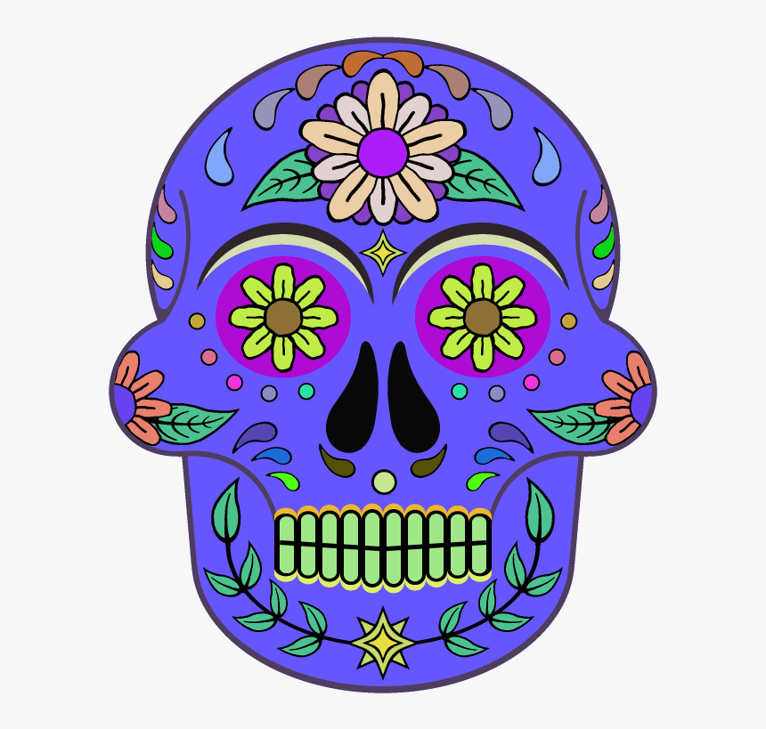 Day Of The Dead 800 X 800 Png Transparent - Skull, Png Download