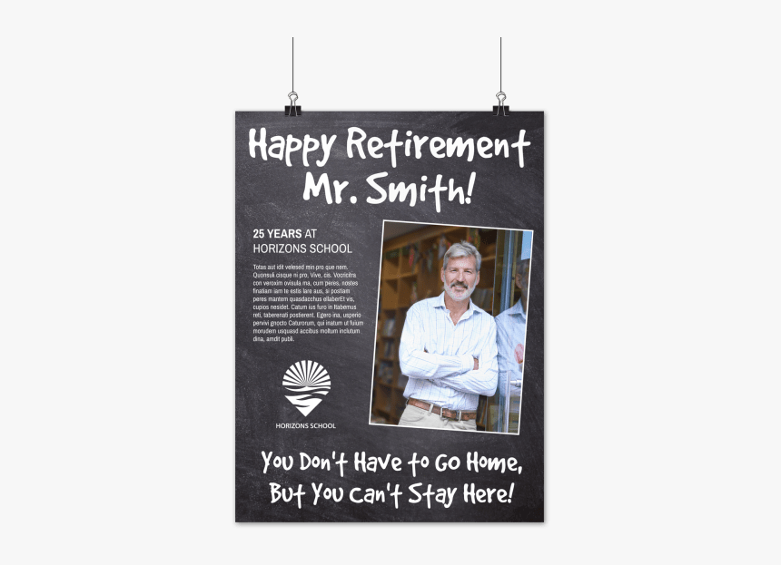 Happy Retirement Party Poster Template Preview - Retirement Poster, HD Png Download