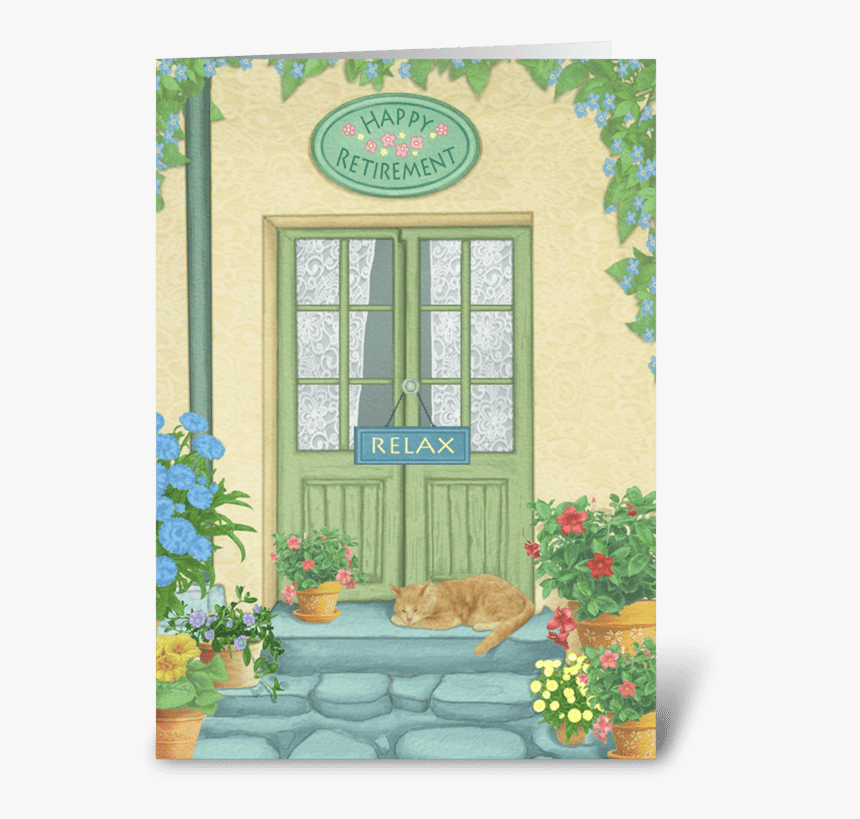Happy Retirement Greeting Card - Window, HD Png Download