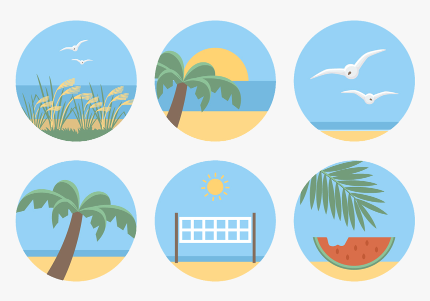 Clipart Beach Tropical Beach - Cartoon Transparent Beach Png, Png Download