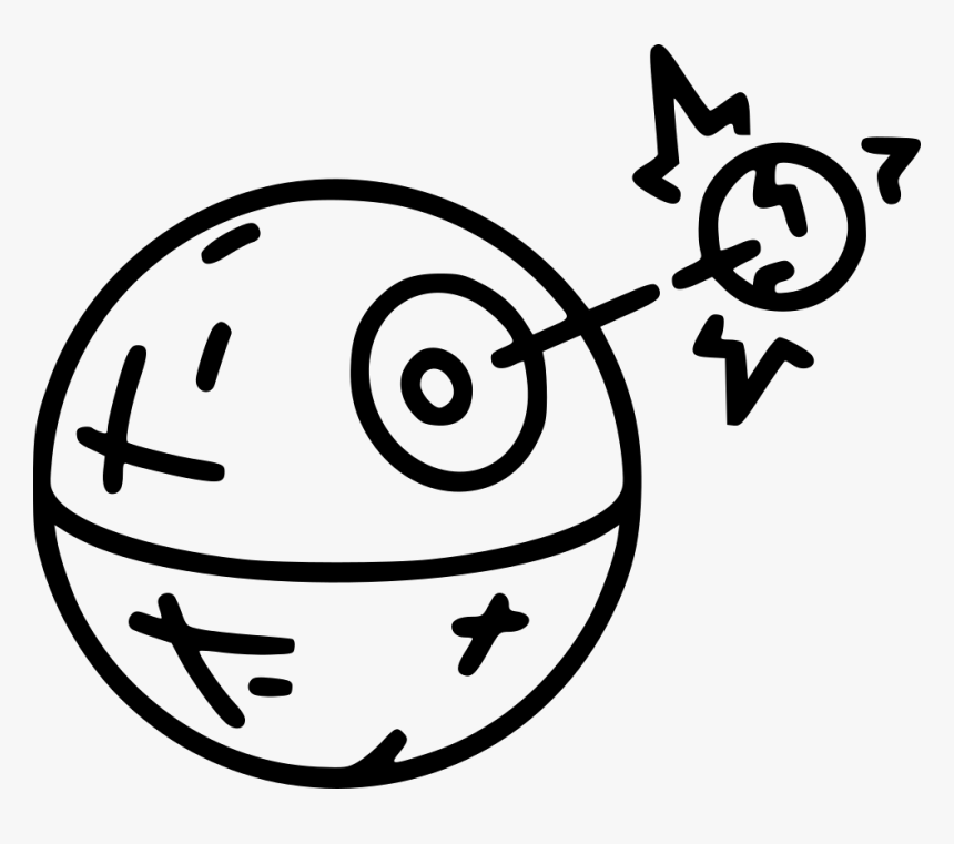 Death Star - Death Star Black And White Clipart, HD Png Download