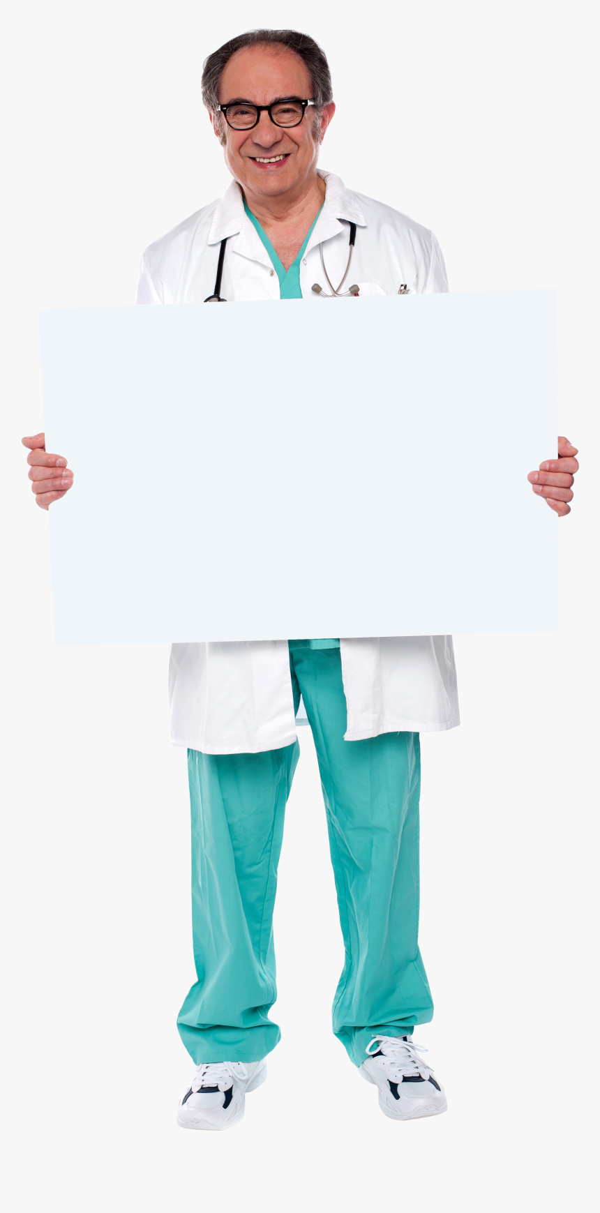 Doctor Holding Banner Png Image - Doctor Holding Banner, Transparent Png