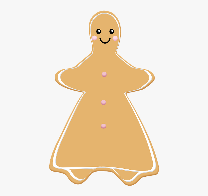 The Gingerbread Man Material Fondant Cookies Free Picture - Illustration, HD Png Download
