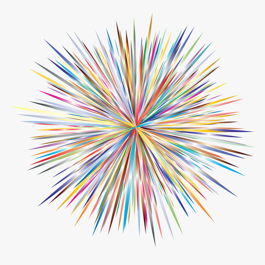 Prismatic Unilateral Explosion Clip Arts - Firework 4th Of July Clipart, HD Png Download