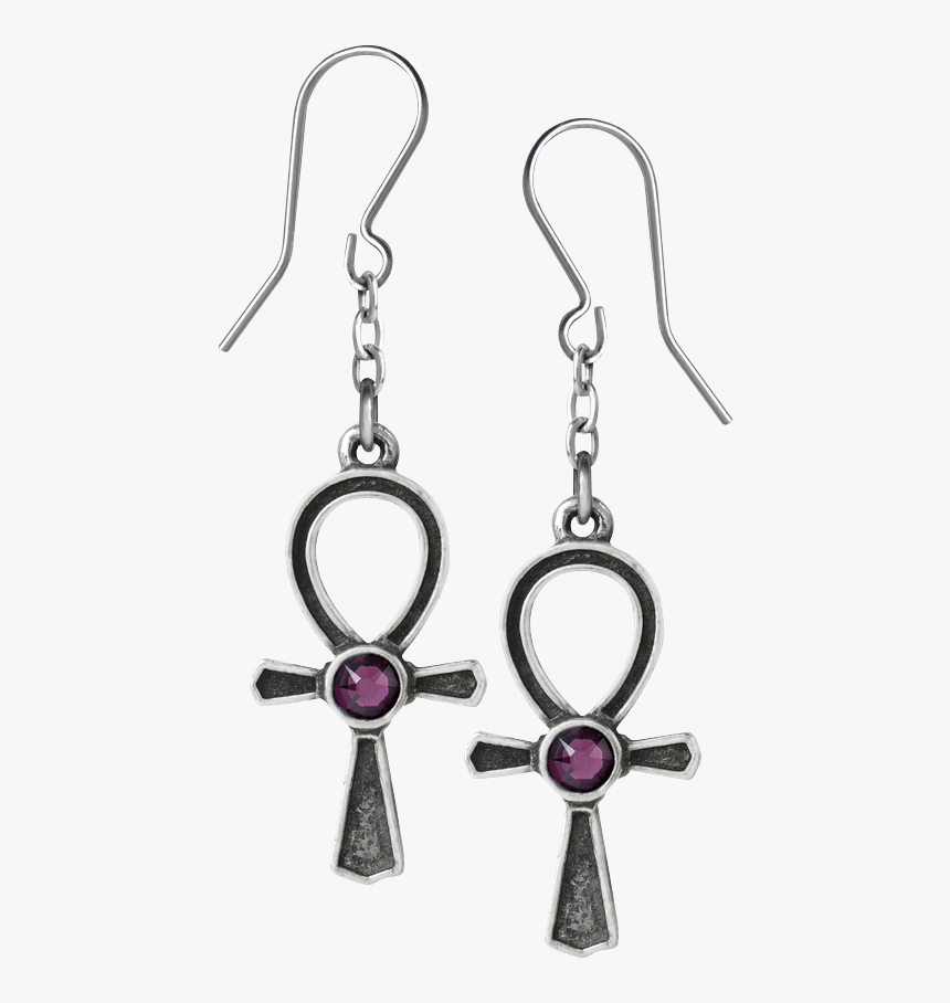 Ankh Of Osiris Drop Earrings - Cercei Ankh Argint, HD Png Download