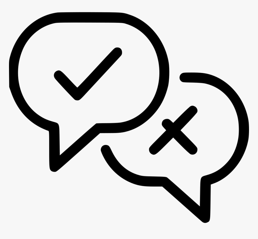 Chat Discussion Yes No Pro Contra Conversation - Icon, HD Png Download
