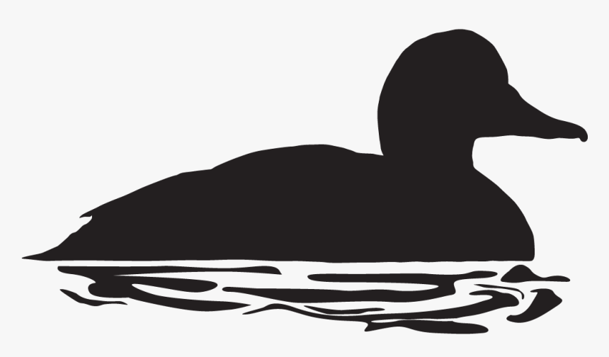 Duck On Water Silhouette, HD Png Download
